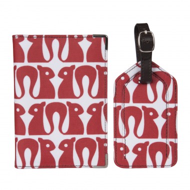 Red Squirrel Luggage Tag Set