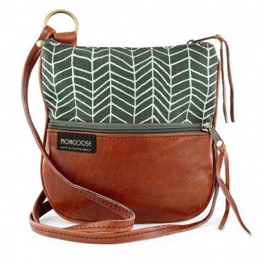 Mongoose Leather Mini in Fishbone Green