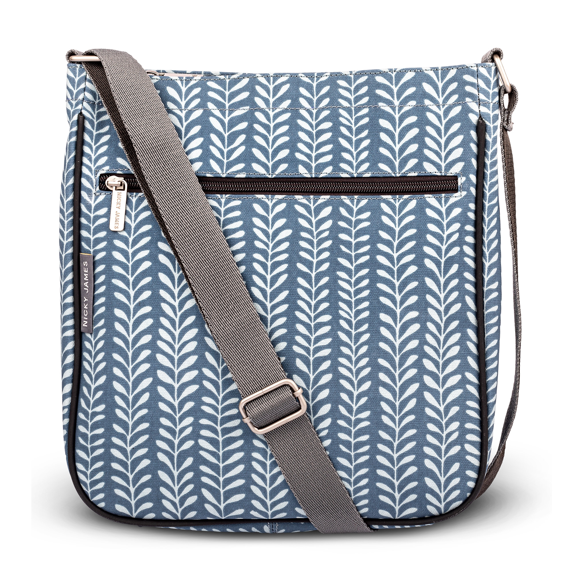 Tribal Leaf Print Crossbody Bag