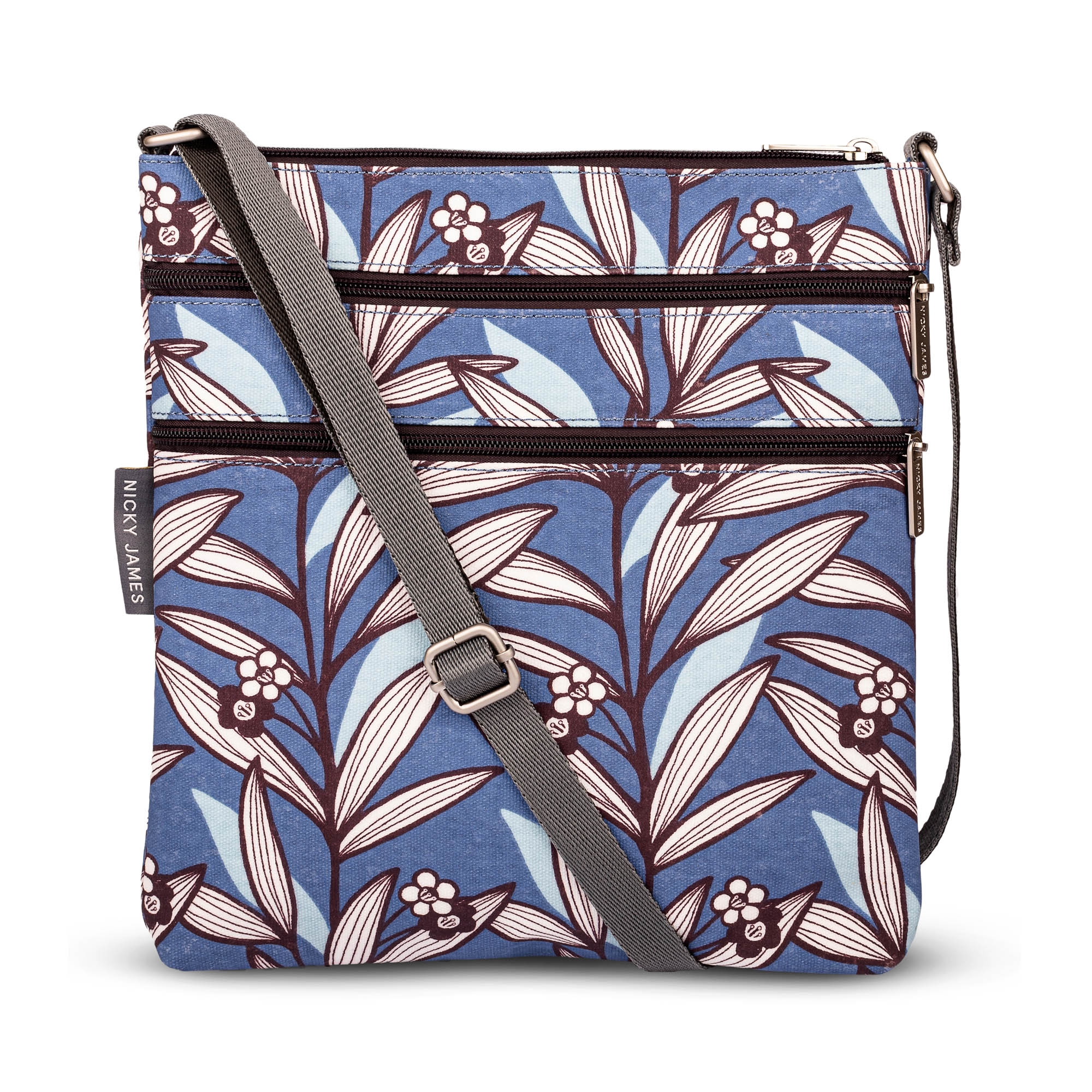 Tribal Leaf Print Crossbody Bag