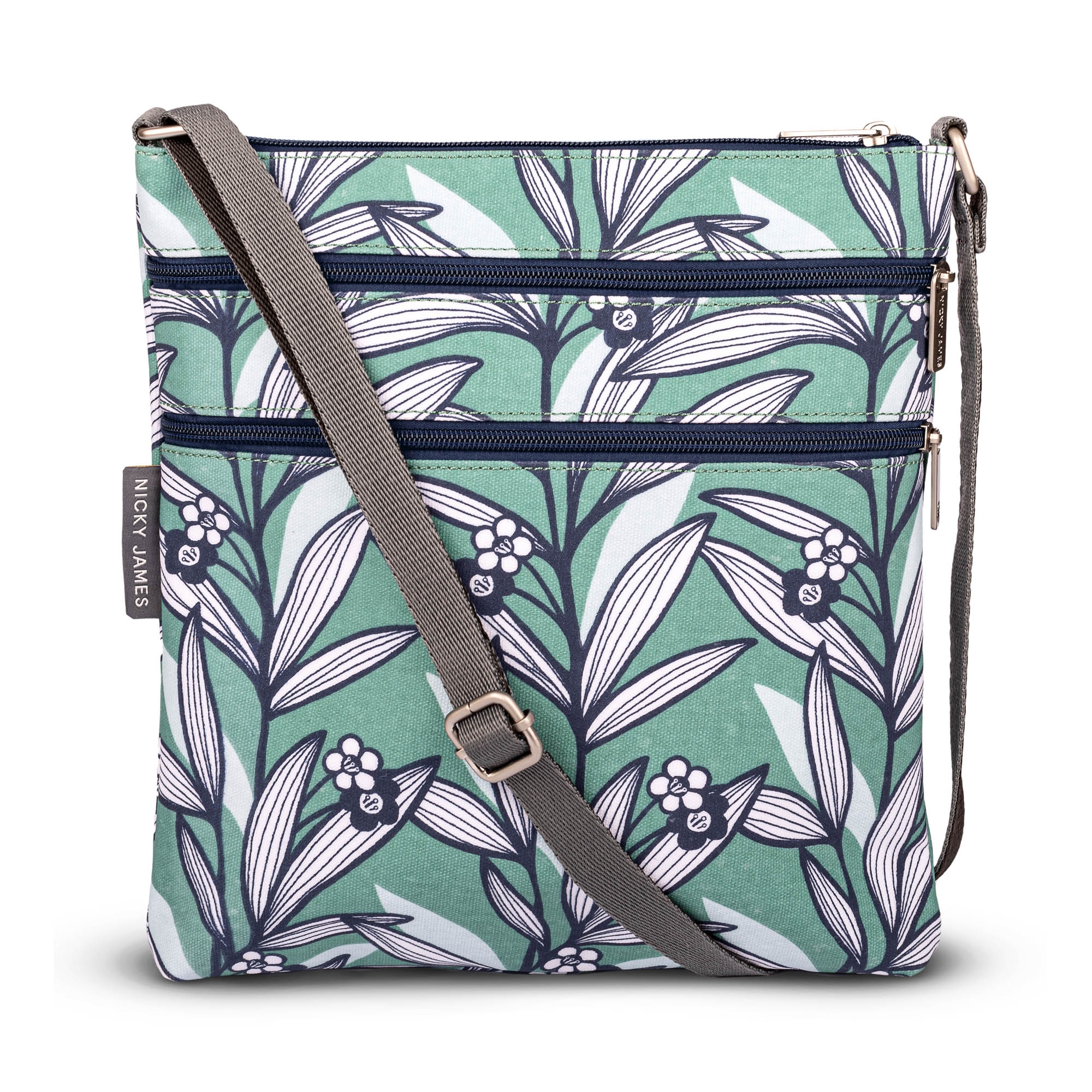 Tribal Leaf Print Crossbody Bag